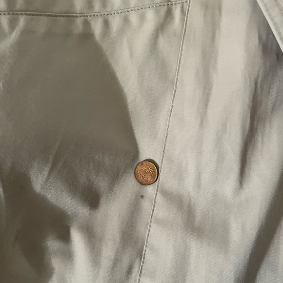 Michael Kors raincoat/trenchcoat, removable hood, tan, M - Picture 9 of 10